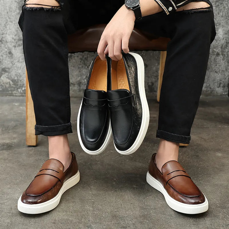 Hudson Leather Penny Loafers