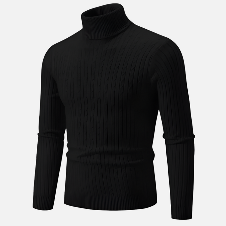 Alpine Ribbed Turtleneck Sweater