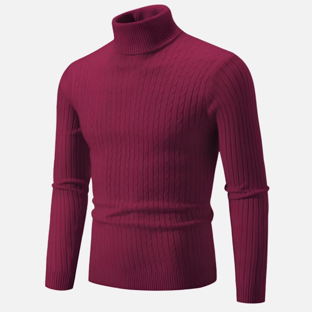 Alpine Ribbed Turtleneck Sweater