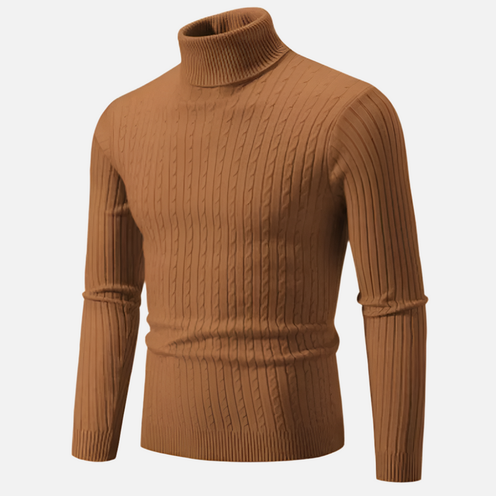 Alpine Ribbed Turtleneck Sweater