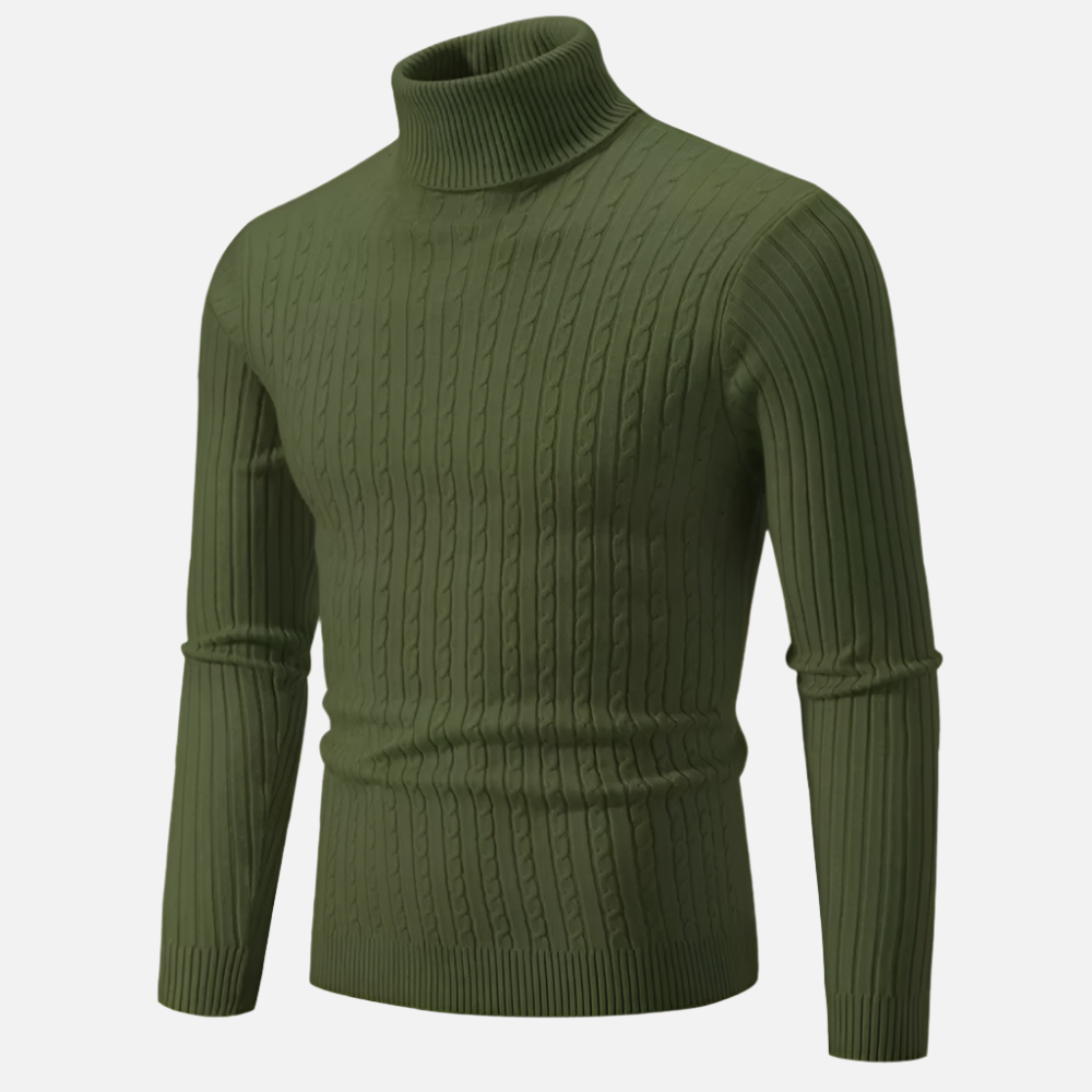 Alpine Ribbed Turtleneck Sweater