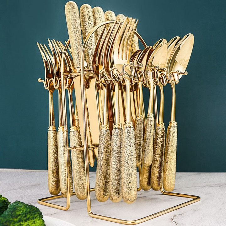 Lux Titanium Bistro Flatware Set