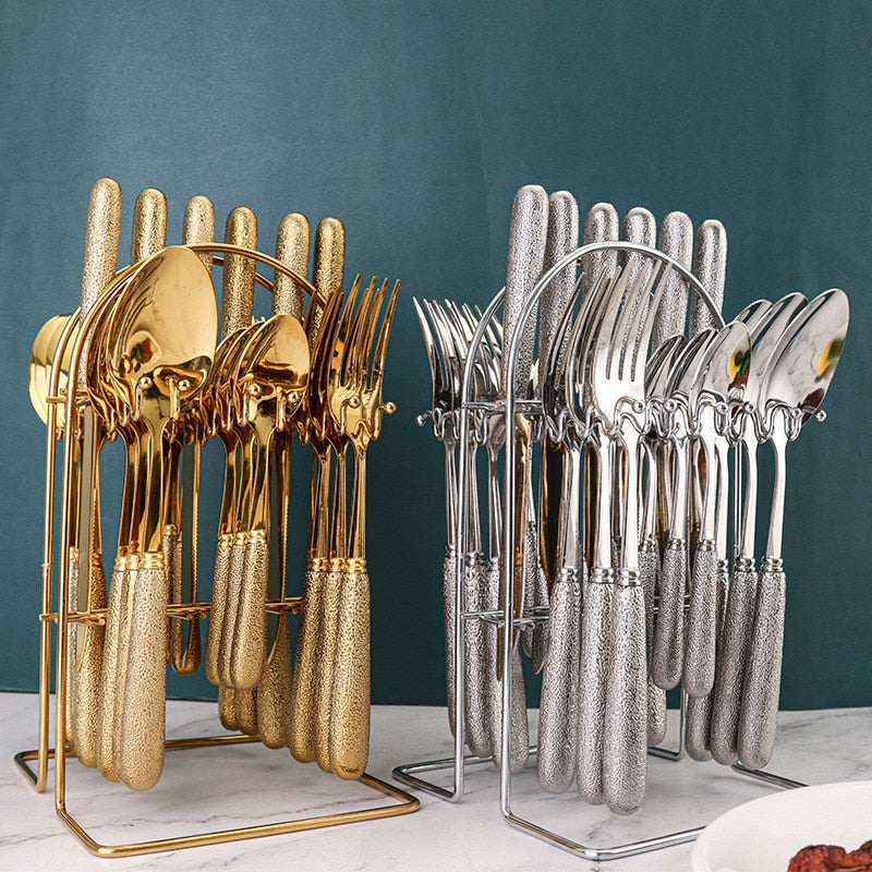 Lux Titanium Bistro Flatware Set