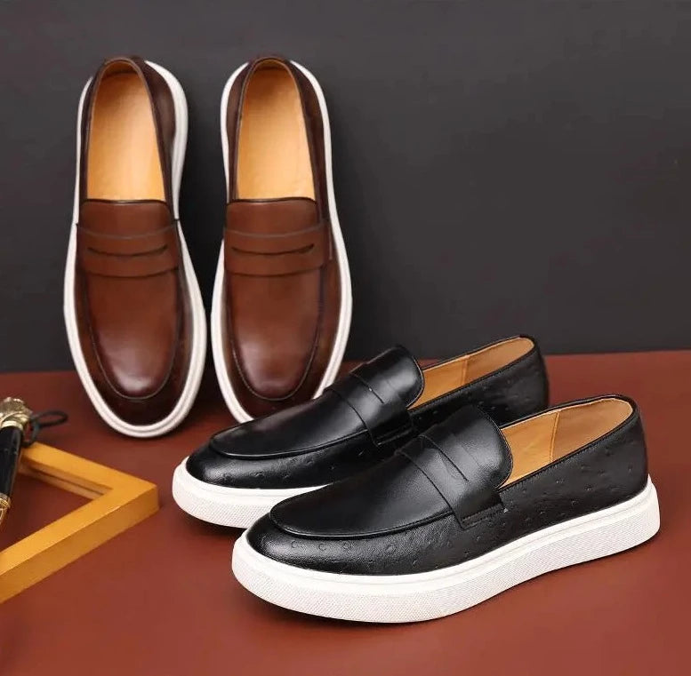 Hudson Leather Penny Loafers