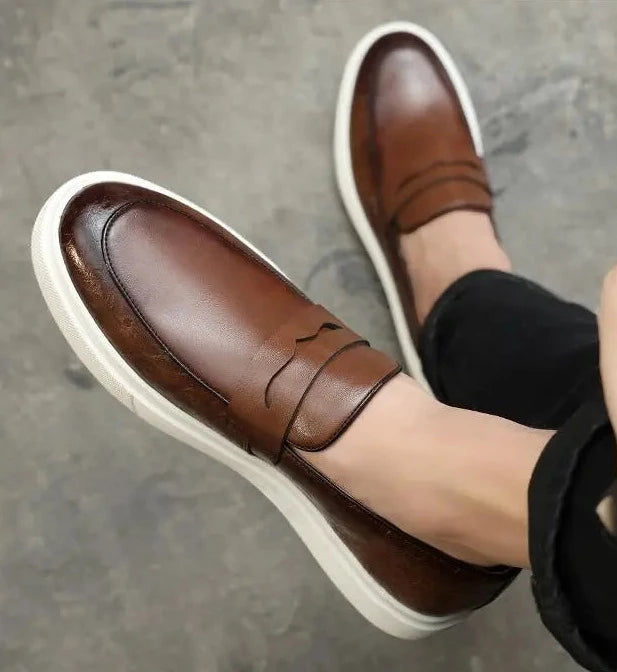 Hudson Leather Penny Loafers