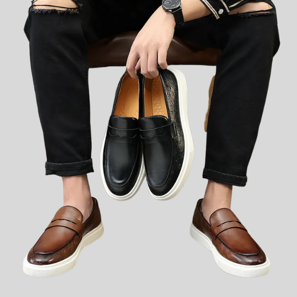 Hudson Leather Penny Loafers