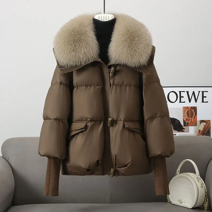 Celeste Luxe Fur-Collar Jacket