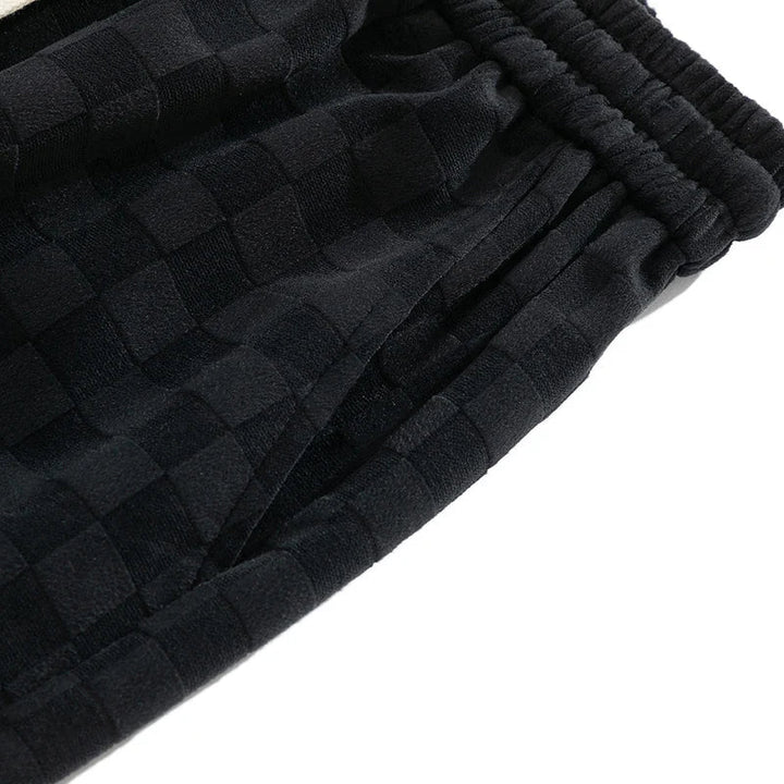 Checkered Corduroy Sweatpants