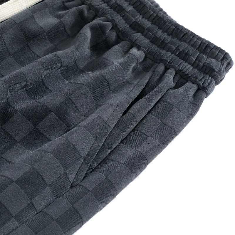 Checkered Corduroy Sweatpants