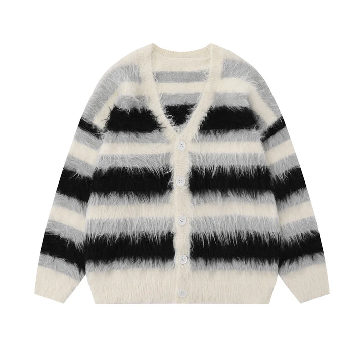 Merino Wool Striped Cardigan