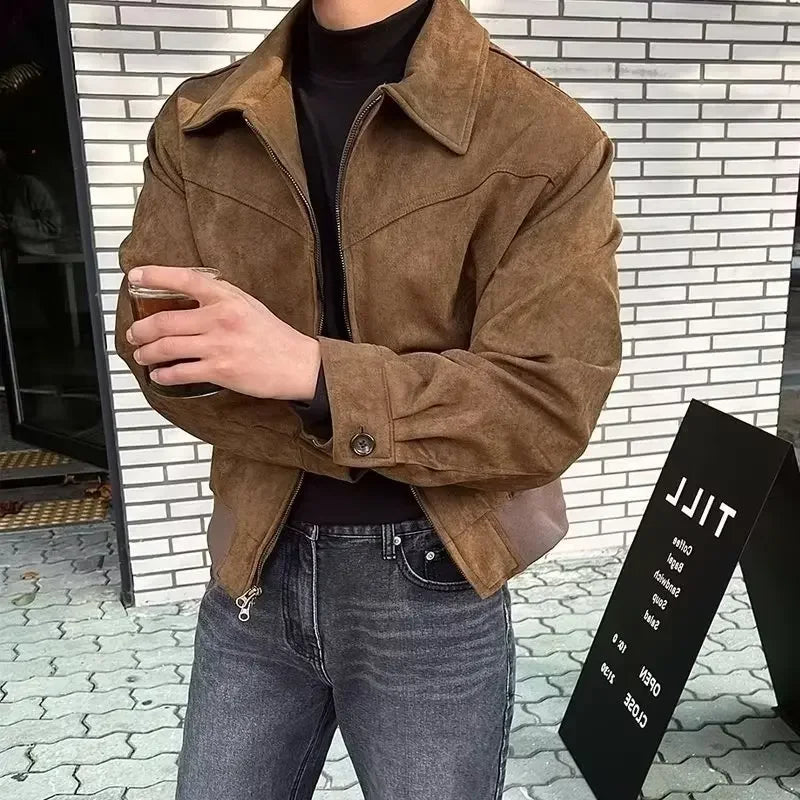 Vintage Suede Zip-Up Jacket