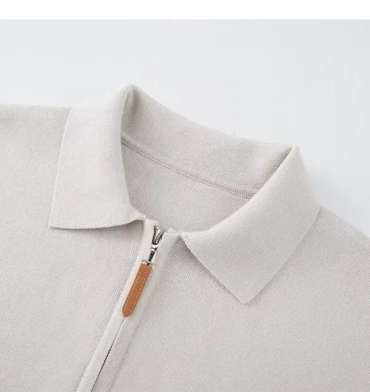 Amalfi Zip-Up Knit Polo