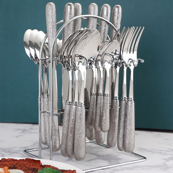 Lux Titanium Bistro Flatware Set