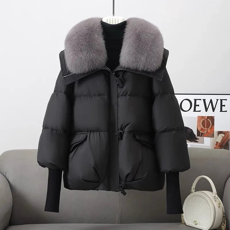 Celeste Luxe Fur-Collar Jacket