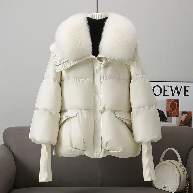 Celeste Luxe Fur-Collar Jacket