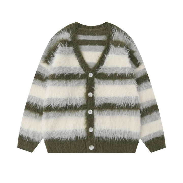 Merino Wool Striped Cardigan