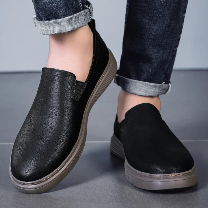 Italian Leather Slip on Shoes