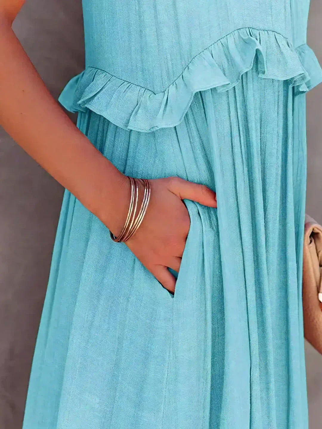 Santorini Ruffle Maxi Dress