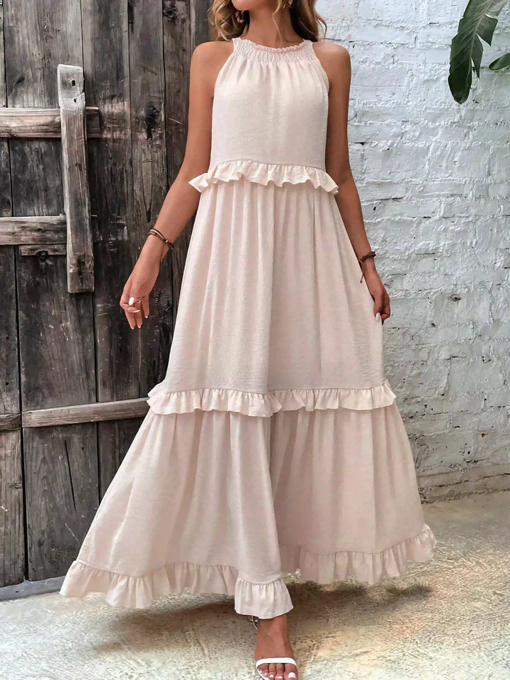 Santorini Ruffle Maxi Dress