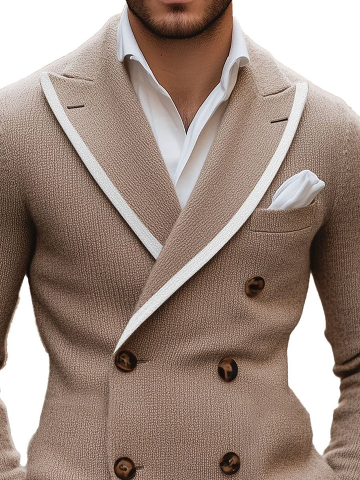 Toscana Double-Breasted Knit Blazer