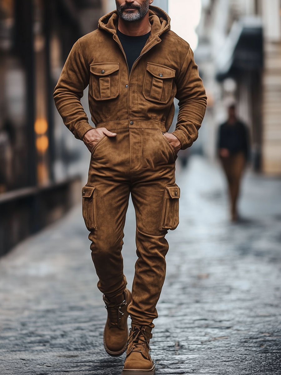 Timberline Suede Utility Jumpsuit