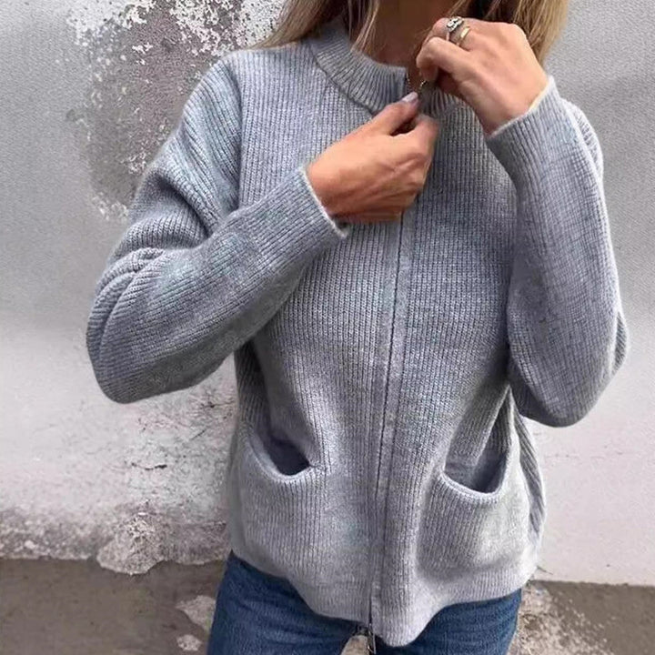 Classic Ribbed Zip Sweater